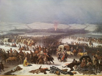  Militar Arte - La Grande Armee cruzando el Berezina en enero Guerra militar Suchodolski.JPG